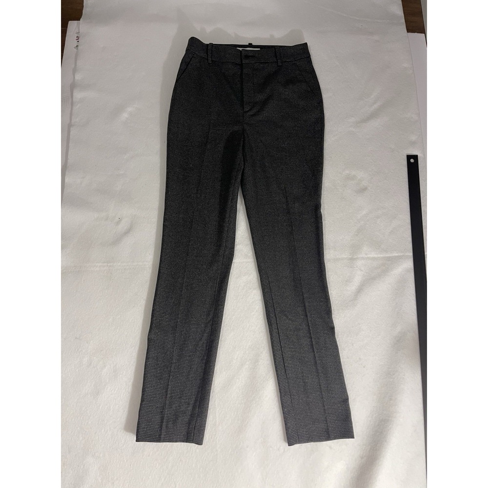 Zara Womens Pants Black Gray Pockets Straight Leg Zip Closure Size 2